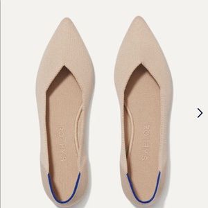 Rothy’s “The Point” shoes, size 8.5, Ecru (color)